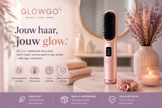 GlowGo™ Draadloze Stijlborstel – Keramische Haarborstel